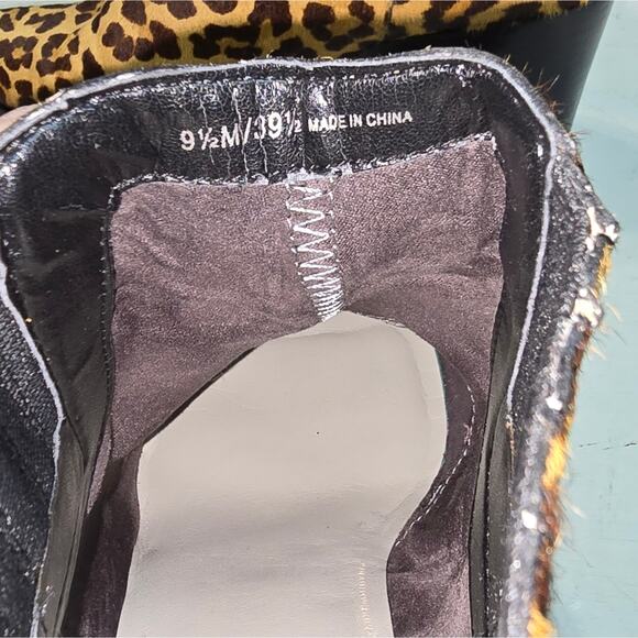 1.State Women’s 9.5 Jerome Leopard Calf Hair Bootie Ankle Boots - Picture 9 of 11